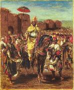 Eugene Delacroix, Portrat des Sultans von Marokko